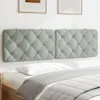 vidaXL Coussin de tête de lit gris clair 180 cm velours Voir les images du produit 2