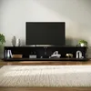 SONNI TV-Schrank Schwarz Hochglanz 200 x 35 x 30cm Produktbild-Vorschau 3