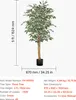 SucceBuy Künstlicher Ficusbaum, 1524 mm, mit schwarzem Produktbild-Vorschau 7