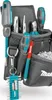 A close-up view of a tool belt filled with various hand tools and fasteners. Produktbild-Vorschau