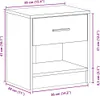 vidaXL Nočné stolíky 2 ks so zásuvkou biele 39x28x41 cm Náhľad obrázku produktu 8
