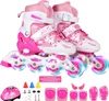 (Rosa) Verstellbare Rollschuhe Inlineskates für Kinder Produktbild-Vorschau 1