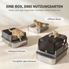 XXL Edelstahl-Katzentoilette mit Deckel, 72 l, inklusive Produktbild-Vorschau 4