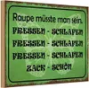 vianmo Holzschild 20x30 cm Raupe sein fressen schlafen Produktbild-Vorschau 1