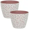 MePla - 2 Stück Kunststoff-Übertopf VERO ø 13 weiss/pink Produktbild-Vorschau 1