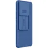 A blue phone case with a sliding camera cover. Produktbild-Vorschau