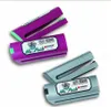 Four plastic tools for splitting ribbon, two purple and two gray, are arranged diagonally on a white background. Podgląd zdjęcia produktu