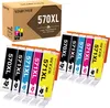 A box of ink cartridges and several ink cartridges are displayed. Produktbild-Vorschau