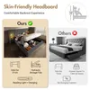 A split image comparing a bed with storage features ('Ours') to another bed ('Others'), highlighting different functionalities. Náhled obrázku produktu