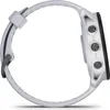 Side view of a white smartwatch with a gray band. Produktbild-Vorschau