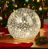 LED Deko-Kugel 12 cm Silber Glaskugel mit Timer 6h/18h - Produktbild-Vorschau 4