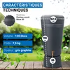 4rain AZURA 2in1 récupérateur d'eau de pluie 120 L, gris Voir les images du produit 3