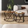 Sada konferenčních stolků Vicco Fyrk Rustikální dub 57 x 57 Náhled obrázku produktu 4