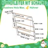 UISEBRT Hühnerleiter Mit Schaukel für Hühner Produktbild-Vorschau 2