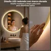 S'AFIELINA Espejo Baño LED Redondo 60 cm con Luz, Marco Vista previa de la imagen del producto 4
