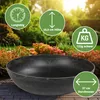 Jardinière ronde ventrue de 37 cm pour l'extérieur, noire Voir les images du produit 2