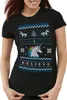 style3 Believe Einhorn Ugly Sweater Damen T-Shirt fantasie Produktbild-Vorschau 1