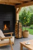 Metall Holzregal 31,5 × 31,5 × 115 cm – Kaminholzregal für Produktbild-Vorschau 5