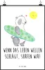 Mr. & Mrs. Panda Bild Sommer Wellen Surf DIN A2 - Weiß - Produktbild-Vorschau 1
