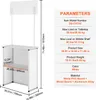 A diagram of a portable trade show booth with dimensions and specifications. Produktbild-Vorschau