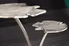 Dekorativer Beistelltisch GINKGO LEAFS 56cm silber handmade Produktbild-Vorschau 6