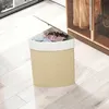HOMCOM Bambus Wäschekorb mit Deckel 55 L Eck Wäschesammler Produktbild-Vorschau 9