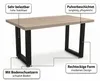 Mucola stolový rám sada 2 stolových lyžin oceľový stolový Náhľad obrázku produktu 5