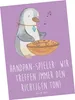Mr. & Mrs. Panda Postkarte Handpan Spieler - Lavendeltraum Produktbild-Vorschau 1