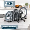 eluno Topfdeckelhalter 2tlg-Set, Pfannenhalter, 9 Fächer, Produktbild-Vorschau 3