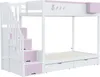 Letto a castello Sweiko per bambini 90x200 cm, con motivi Anteprima dell’immagine prodotto 18