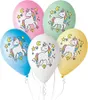 Pallone di gomma unicorno notte magica 5 pezzi 30cm Gemar Anteprima dell’immagine prodotto 1