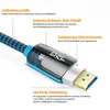 Premium HDMI 2.1 Kabel - Blau - 1m Produktbild-Vorschau 4