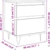 vidaXL Nachttisch Weiß 40x35x50 cm Holzwerkstoff Produktbild-Vorschau 13