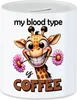 My blood type is coffee Spardose lustiger Spruch Kaffee Produktbild-Vorschau 1