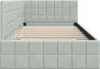 vidaXL Eckbettgestell mit Kopfteil Hellgrau 100 cm x 200 cm Produktbild-Vorschau 6