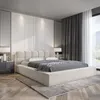 Polsterbett Doppelbett GROVE 160x200cm in Stoff Ditra Beige Produktbild-Vorschau 1