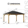 Sunjoy Zedernholz Gazebo / Pavillon 4x5 ERNIR - 393cm x Náhled obrázku produktu 4