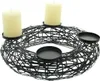 Adventskranz "Black" aus Metall, schwarz, rund, Ø 38 cm, Produktbild-Vorschau 3