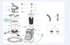 An exploded diagram of a sand filter system with numbered parts. Produktbild-Vorschau