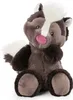 A plush toy skunk is sitting and facing forward against a white background. Produktbild-Vorschau