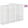 Gabionen mit Hochbogen 8 Stk. 300x50x200/220cm Verzinktes Produktbild-Vorschau 1