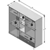 Highboard Kommode LEEDS-10 mit 2 Türen und 2 Schubkästen, Produktbild-Vorschau 5