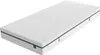 A white mattress with a dark blue trim is shown on a white background. Produktbild-Vorschau