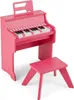 25-klávesové detské digitálne piano so stoličkou, ružové Náhľad obrázku produktu 1