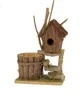 Holz Vogelhaus mit Blumentopf - Höhe ca. 32 cm Produktbild-Vorschau 1