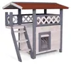 lionto Katzenhaus, Outdoor-Holzhaus mit überdachter Veranda Produktbild-Vorschau 1