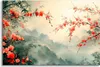 Muralo Leinwandbild Canvas BLUMEN Pflanzen Berge Landschaft Produktbild-Vorschau 2