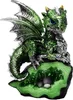 Drache grün auf Kristall mit Dracheneier - Drache, Figur, Produktbild-Vorschau 1
