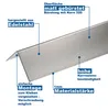 Edelstahl Eckschutzwinkel 1000mm - Winkelprofil 20x20mm Produktbild-Vorschau 3