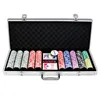YARDIN Poker Case 500 Chips Texas Hold'em Poker Chips with Podgląd zdjęcia produktu 1